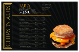 View Chips 'N Ales Breakfast Menu